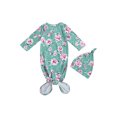 thumbnail image 3 of ITFABS Ensemble de 2 Sacs de Couchage pour Bébé, Poche de Sommeil à Imprimé Floral et Dessin Animé, Bonnet Rond, 3 of 7