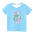 thumbnail image 1 of MeetoTime T-shirt à Manches Courtes de Pâques pour Enfants, Col Rond, Coupe Ample, Imprimé, pour Garçons et Filles, 3 à 14 Ans, 1 of 4