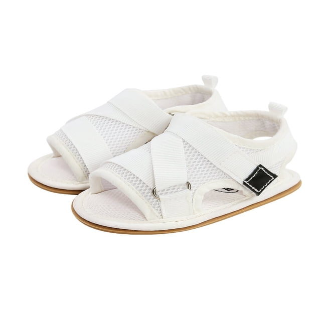 Baby Sandals Summer Baby Girls Solid Color Soft Sole Shoes
