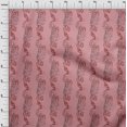 thumbnail image 4 of oneOone Velvet Pink Fabric Leaves Sewing Craft Projects Fabric Prints By Yard 58 Inch Wide, 4 of 4