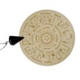 thumbnail image 4 of Planche Pendule Ronde en Bois Sculpté avec Pendentif Noir Collier Décoration Maison, 4 of 9