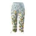 thumbnail image 4 of Pantalon Cargo pour Femmes à Coupe Décontractée par Generic TG, Capris Décontractés Noirs Unis, à Cordon, Raccourcis, Légers, 1 Unité, 4 of 5