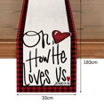 thumbnail image 4 of Valentine's Day Decorations Valentine's Day Heart Print Table Flags Party Table Kitchen Mats, 4 of 5