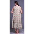 thumbnail image 3 of Bimba White13 Chemises de Nuit en Coton à Feuilles Florales et Roses pour Femmes Mi-Mollet Imprimées Robe de Nuit Petite, 3 of 6