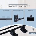 thumbnail image 3 of Adjustable Magnetic Curtain Rods for Mental Appliance Doors Windows to Champagne Window Rods Easy Installation Toilet Towel Bar MultiUseful (in Champagne ), 3 of 7