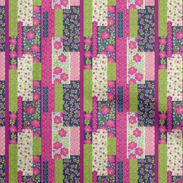 oneOone Rayon Fuschia Pink2 Fabric Floral Sewing Craft Projects Fabric Prints By Yard 56 Inch Wide