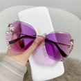 thumbnail image 2 of EIMELI Rimless  Sunglasses Women Shades UV400 Protection Rimless Vintage Sun Glasses Rimless Gradient Sun Glasses Rhinestone Retro Sunglasses for Outdoor Activity, 2 of 6