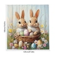 thumbnail image 3 of CaiYueKe Easter Rabbit Pattern Shower Curtain - Waterproof Polyester Fabric Bathroom Decor with 12 Hooks, No Drill Easy Install Washable Hotel Style Modern Bath Linen, 3 of 7