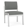 thumbnail image 1 of Lenox Chaise d'Appoint Sans Accoudoirs pour Réception / Acier Argenté / Gris Pâle, 1 of 5