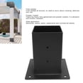 thumbnail image 3 of Gazebo Bracket, Galvanized Powder Coated Fully Welded Wood Post Bracket, Heavy Duty 4 Way Right Angle Corner Bracket, DIY Pergola Hardware Kit for Outdoor, 3 of 7