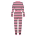 thumbnail image 4 of Plebaso Ensemble 2 Pcs Garçons Filles Tenues Rayées Manches Longues Col Rond Hauts Joggeurs Vêtements Décontractés Enfants, 4 of 5
