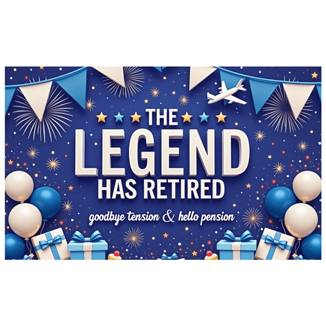 Decorative Design Retirement Party Banner Airplane Travel Themed Balloon Celebration for Office Party Event Decoration Photo Background