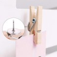 thumbnail image 2 of simhoa Unpainted Wooden Clips Decorative Paper Photo DIY Push Pins Peg Tacks Thumbtacks 100pcs, 2 of 6
