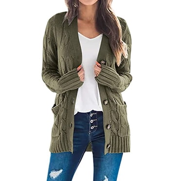 Mikilon Cardigans en Tricot pour Femmes Amples Surdimensionnés avec Poches
