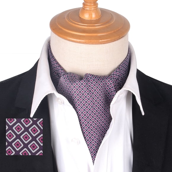 Men Cravat Tie Fashion Silky Vintage Business Paisley Ascot Paisley Scarf Tie