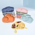 thumbnail image 4 of AMERTEER 9Pcs Children‘S Silicone Tableware Set Baby Non-Slip Divided Children‘S Plate Bowl With Suction Cup, 4 of 5