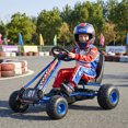 thumbnail image 4 of Gymax Kart à Pédales pour Enfants à 4 Roues avec Embrayage et Frein à Main Roues Multi-Terrain Bleu Marine Bleu, 4 of 10