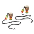thumbnail image 1 of Wooden Mini Classic Drummer Djembe Percussion African Hand Drum Christmas Gift Wood Djembe Pendant B, 1 of 9