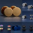 thumbnail image 3 of Unisex Stainless Steel Ear Stud Dumbbell ear Earring Titanium Dumbbell High Polished Ear Piercing Punk Style, 3 of 7