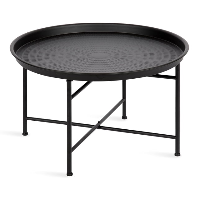 Kate and Laurel Mahdavi Table Basse Moderne, 26 x 26 x 16, Noir, Table Basse Unique au Design Sophistiqué