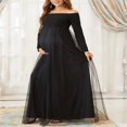 thumbnail image 4 of Robe en Tulle Chic avec Style hors Épaule pour les Femmes Enceintes, 4 of 6
