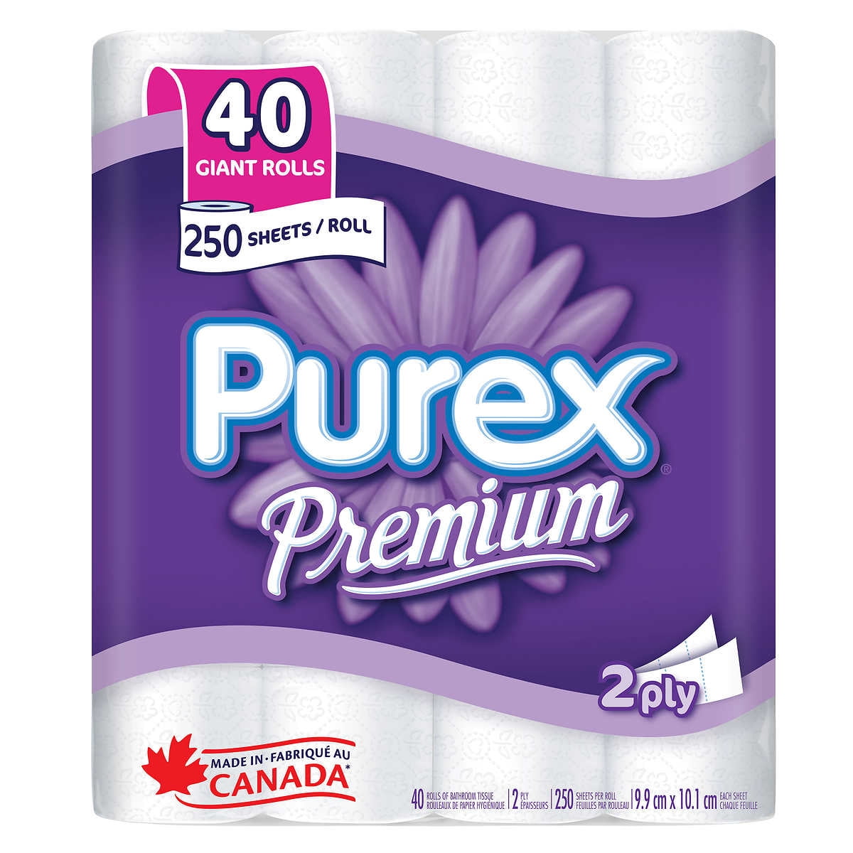 Purex Premium - Soft & Thick Toilet Paper, Hypoallergenic, and Septic Safe 40-pack