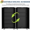 thumbnail image 5 of Ourlova Garage Storage Cabinet 72 Inch Locking Wheels Pegboard 4 Adjustable Shelves Black, 5 of 5