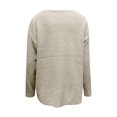 thumbnail image 5 of Mrat Chandail de Noël pour Femme, Mode, Rayé, à Blocs de Couleur, Court, Tricoté, Hauts pour Femmes, Automne, P-89, Beige, P, 5 of 5