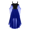 thumbnail image 5 of Robes Style Gothique pour Femmes Grande Taille Robe Midi Élégante avec Manches Évasées en Chiffon Tenue de Soirée Ourlet Irrégulier, 5 of 5