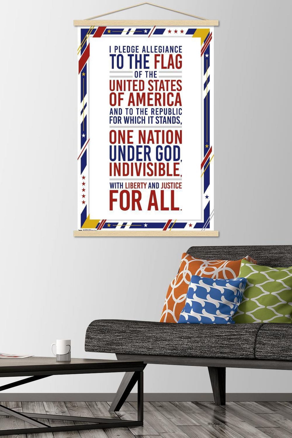 The United States Of America - Pledge Allegiance Wall Poster, 22.375" x 34"