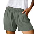thumbnail image 1 of 2025 Pantalon Femme Printemps Été Uni Pantalon Femme Coton Li Nen Shorts Pantalon Extensible pour Femmes avec Poche Fendue Décontracté Grande Taille Robe Vêtements pour Femmes, 1 of 4