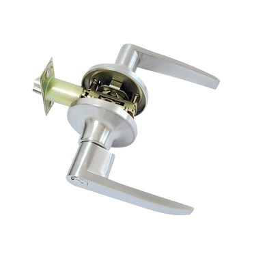 Jessar - Lever Entry Door Handle with Lock, Silver