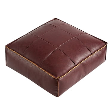 Ottoman with Storage Artificial Leather Upholstered Footstool Morocco Non Suede Upholstered Covering Footpad Storage Floor Footpad without Fillerunstuffed Pouf Ottoman