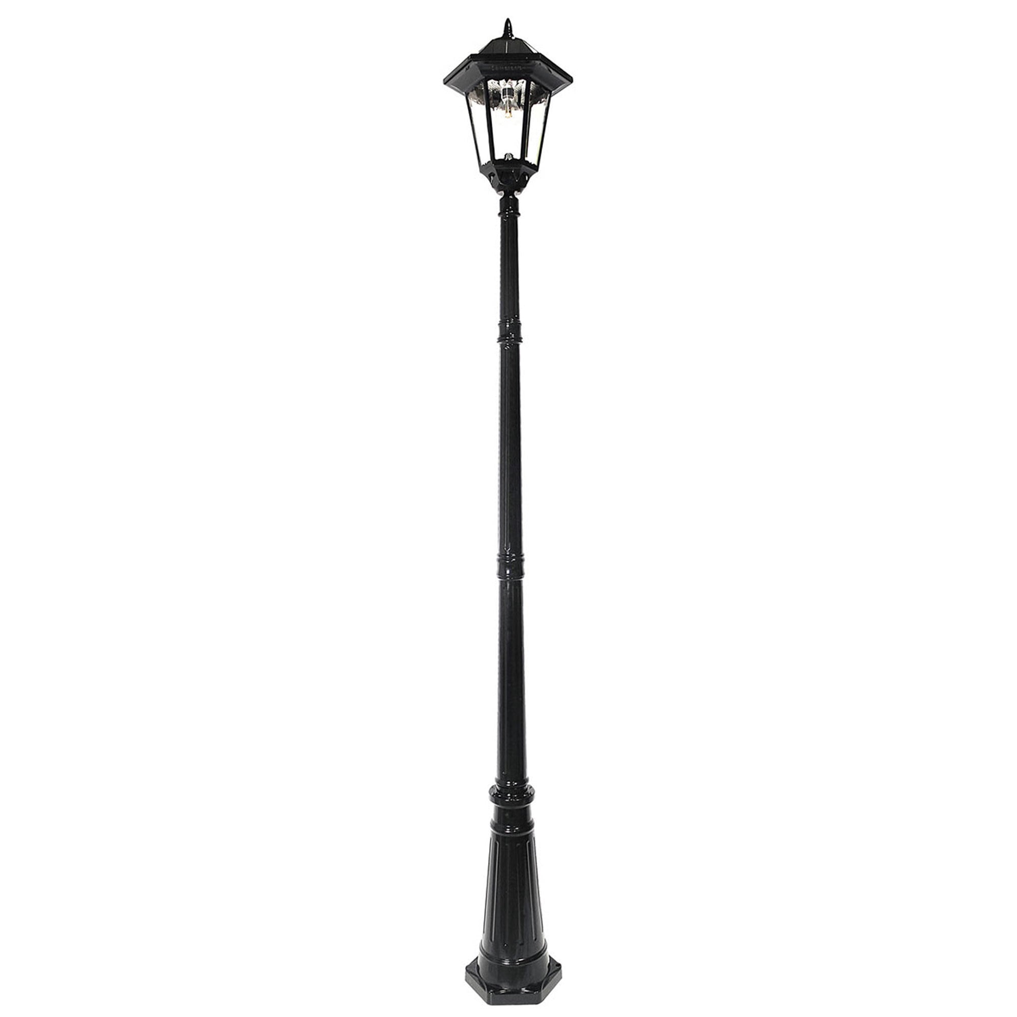 Windsor Poteau de Lampe Solaire - Lampe Simple - Noir