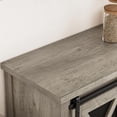 thumbnail image 4 of Buffet Sideboard Cabinet with Storage, Kitchen Storage Cabinet with Sliding Barn Doors, Open Shelves, 9 Wine Rack and 4 Glass Holder, Wood Coffee Bar Cabinet for Kitchen, Living Room, 4 of 6