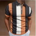 thumbnail image 2 of HKEJIAOI Men's Shirts Short Sleeve Performance Slim Fit Zip T-Shirts for Sports, 2 of 5