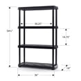 thumbnail image 4 of Etagère en Résine Robuste Noire Accent Home Products de 14" Marque Tuffstore, 4 of 10