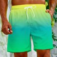 thumbnail image 2 of FAIWAD Mens Gradient Shorts Quick Dry Elastic Waist Beach Shorts Workout Sports Lightweight Sweatpant, 2 of 9
