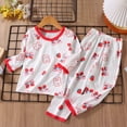 thumbnail image 2 of Ediodpoh Ensemble Décontracté pour Enfants Pyjama d'Été pour Garçons Filles Pyjama à Manches Longues Mignon pour Tout-Petit Bébé Ensemble de Pyjamas Tenues pour Garçons Rouge 3-6 Mois, 2 of 3