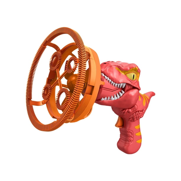 Pistolet à Bulles Dinosaure – Machine à Bulles Automatique, Avec 2 Solutions 240 Ml, Bulles Géantes, ABS – Cadeau Fête Anniversaire, été