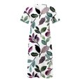 thumbnail image 4 of SMihono Robe d'Été Bohème pour Femmes Grande Taille Mode Décontractée d'Été avec Poches Manches Courtes Imprimée Col en V, 4 of 4