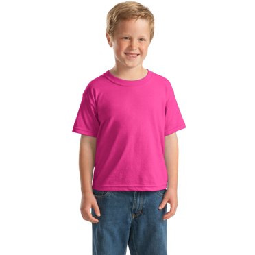 Gildan Boys Short Sleeve 50 Cotton/50 Poly T-Shirt. 8000B