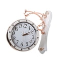 thumbnail image 4 of GROWTH TANK Double Side Wall Clock Hanging Station Clock for Indoor Outdoor white, 4 of 9
