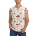 thumbnail image 1 of KLL Mushroom Print Workout Tank Tops Gym Sleeveless Fitness Muscle Tee-Small, 1 of 7