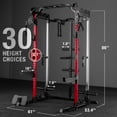 thumbnail image 3 of Cage Motorisée, Support pour Squats avec Système Croisé à Double Poulie et Câble, Machine d'Entraînement de Gym à Domicile Multifonction à Poids Libre avec Accessoires, 3 of 8