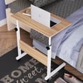 thumbnail image 2 of SOGES Bureau d'Ordinateur Portable Réglable et Mobile pour Lit, Sofa, Petit Espace, Chêne, 2 of 5