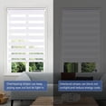 thumbnail image 2 of LUCKUP Cordless Zebra Blinds Roller shades for window Day and Night Blind Dual Layer Light Filtering Shade Light Control Room Darkening Horizontal Window Treatment 25" W X 72" H, White, 2 of 6