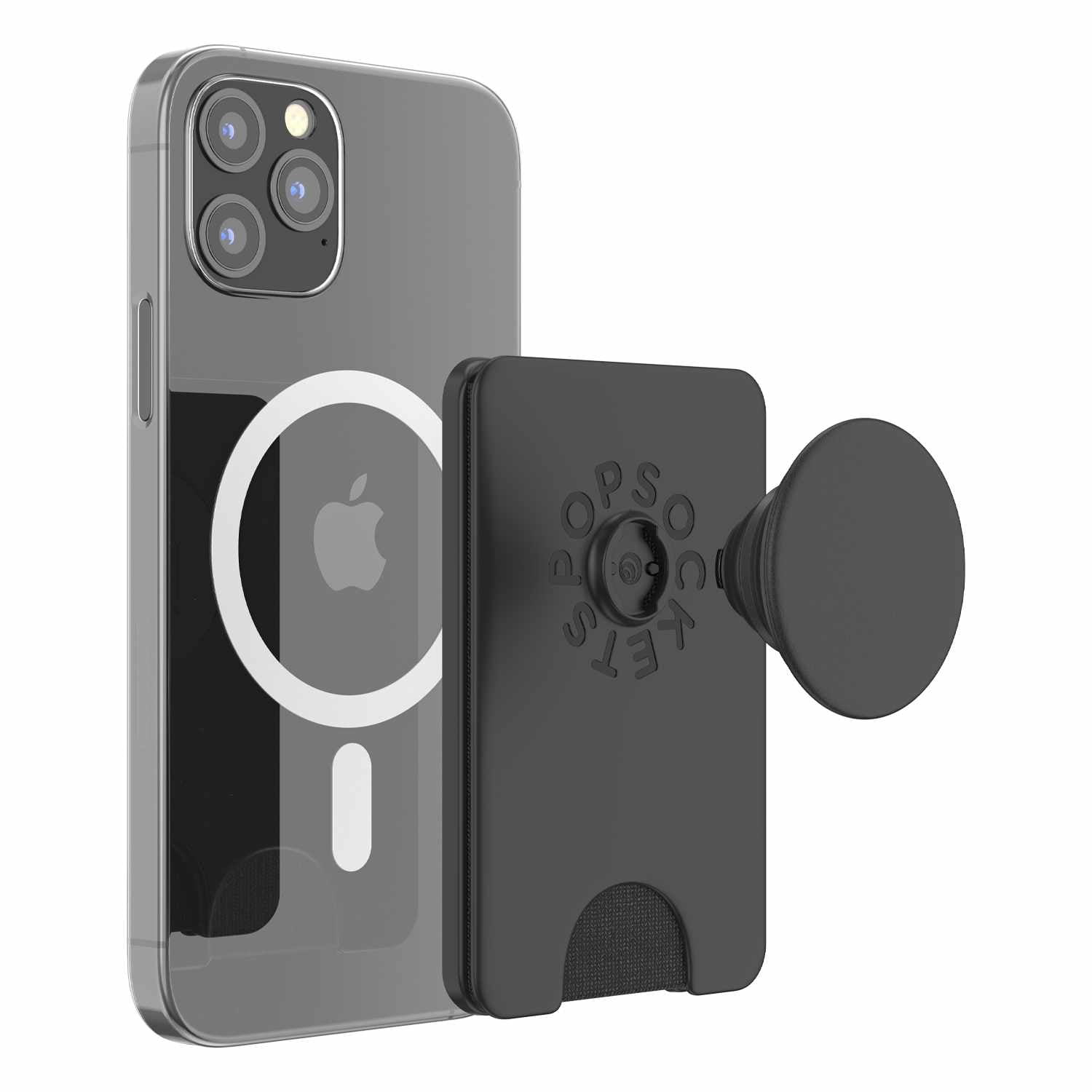 PopSockets PopWallet+ pour MagSafe Rond avec Anneau D'adaptationNoir