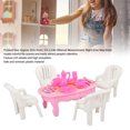 thumbnail image 4 of Table à Manger de Maison de Poupée Chaises 1:16 Plastique Haute Simulation Table Miniature Chaises pour Décoration DIY, 4 of 8