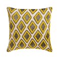 thumbnail image 1 of The HomeCentric Pillow Covers, Decorative Yellow Pack of 2, 16"x16" (40x40 cm) Cushion Covers, Linen Beaded Throw Pillows For Couch, Geometric Pattern Modern Style Easter - Yellow Jubilee, 1 of 3